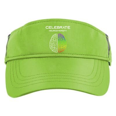 Embrace Neurodiversity Autism Adhd Asd Rainbow Brain Meaningful Gift Adult Drive Performance Visor