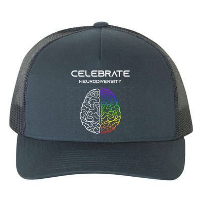 Embrace Neurodiversity Autism Adhd Asd Rainbow Brain Meaningful Gift Yupoong Adult 5-Panel Trucker Hat