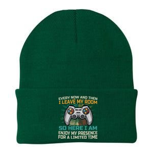 Every Now And Then I Leave My Room Funny Gaming Knit Cap Winter Beanie