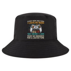 Every Now And Then I Leave My Room Funny Gaming Cool Comfort Performance Bucket Hat