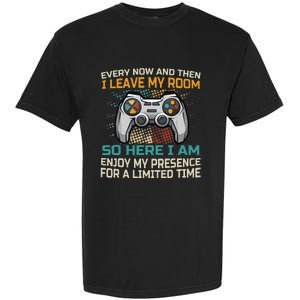 Every Now And Then I Leave My Room Funny Gaming Garment-Dyed Heavyweight T-Shirt