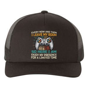 Every Now And Then I Leave My Room Funny Gaming Yupoong Adult 5-Panel Trucker Hat