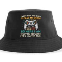 Every Now And Then I Leave My Room Funny Gaming Sustainable Bucket Hat