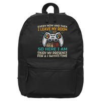 Every Now And Then I Leave My Room Funny Gaming 16 in Basic Backpack