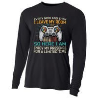 Every Now And Then I Leave My Room Funny Gaming Cooling Performance Long Sleeve Crew