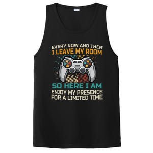 Every Now And Then I Leave My Room Funny Gaming PosiCharge Competitor Tank