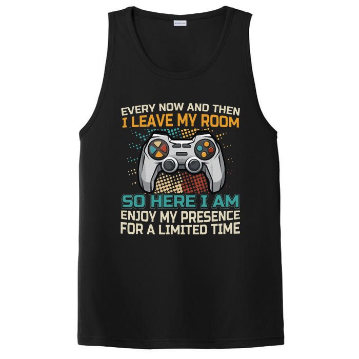 Every Now And Then I Leave My Room Funny Gaming PosiCharge Competitor Tank