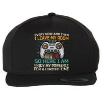 Every Now And Then I Leave My Room Funny Gaming Wool Snapback Cap