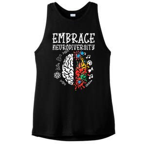 Embrace Neurodiversity Autism Awareness Asd Women Ladies PosiCharge Tri-Blend Wicking Tank