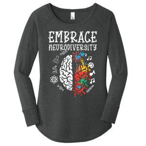 Embrace Neurodiversity Autism Awareness Asd Women Women's Perfect Tri Tunic Long Sleeve Shirt