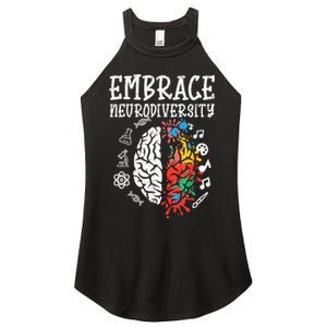 Embrace Neurodiversity Autism Awareness Asd Women Women's Perfect Tri Rocker Tank