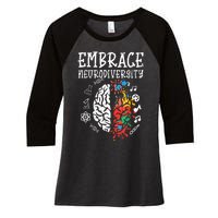 Embrace Neurodiversity Autism Awareness Asd Women Women's Tri-Blend 3/4-Sleeve Raglan Shirt