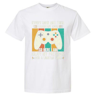 every now and then i leave my room funny gaming Garment-Dyed Heavyweight T-Shirt