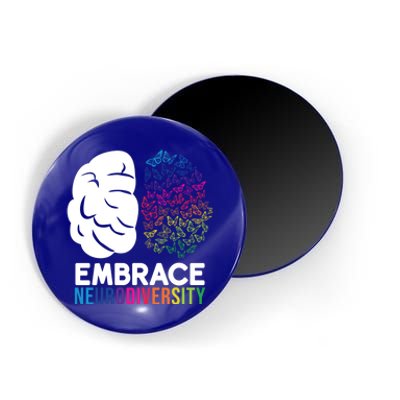 Embrace Neurodiversity Autism Adhd Asd Rainbow Brain Gift Magnet