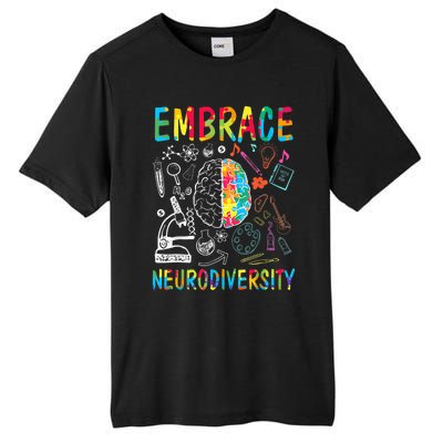 Embrace Neurodiversity Autism Awareness ASD  Wo kid Tall Fusion ChromaSoft Performance T-Shirt