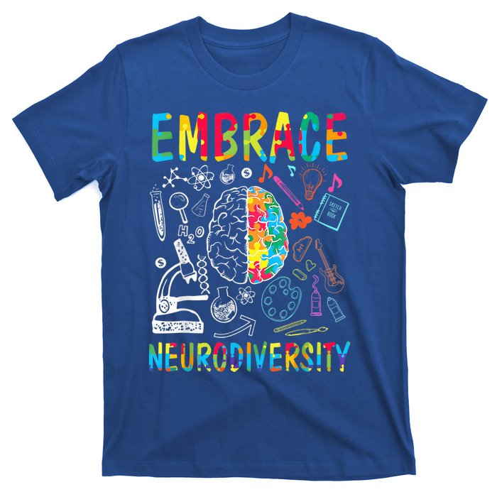 Embrace Neurodiversity Autism Awareness ASD  Wo kid T-Shirt