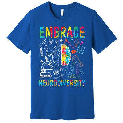 Embrace Neurodiversity Autism Awareness ASD  Wo kid Premium T-Shirt