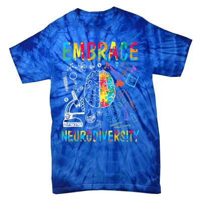 Embrace Neurodiversity Autism Awareness ASD  Wo kid Tie-Dye T-Shirt