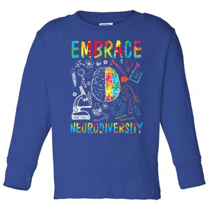 Embrace Neurodiversity Autism Awareness ASD  Wo kid Toddler Long Sleeve Shirt