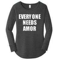 Everyone Needs Amor Women's Perfect Tri Tunic Long Sleeve Shirt