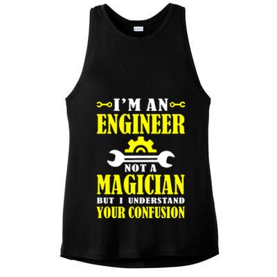 Engineer Not A Magician But I Understand Your Confusion Ladies PosiCharge Tri-Blend Wicking Tank
