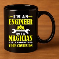 Engineer Not A Magician But I Understand Your Confusion 11oz C Handle Ceramic Mug