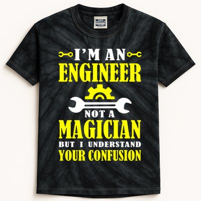 Engineer Not A Magician But I Understand Your Confusion Kids Tie-Dye T-Shirt