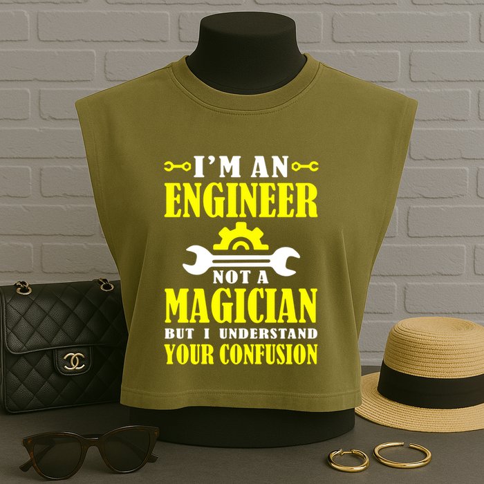 Engineer Not A Magician But I Understand Your Confusion Garment-Dyed Women's Muscle Tee