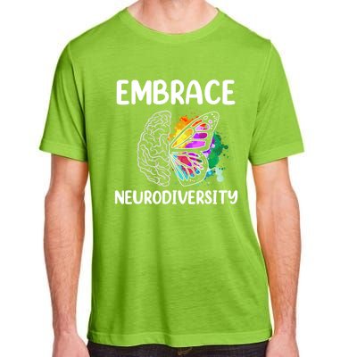 Embrace Neurodiversity Autism Adhd Asd Rainbow Brain Cool Gift Adult ChromaSoft Performance T-Shirt