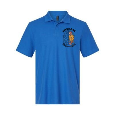 Embrace Neurodiversity Autism Awareness ASD Softstyle Adult Sport Polo