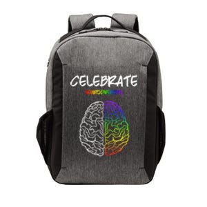 Embrace Neurodiversity Autism Adhd Asd Rainbow Brain Gift Vector Backpack