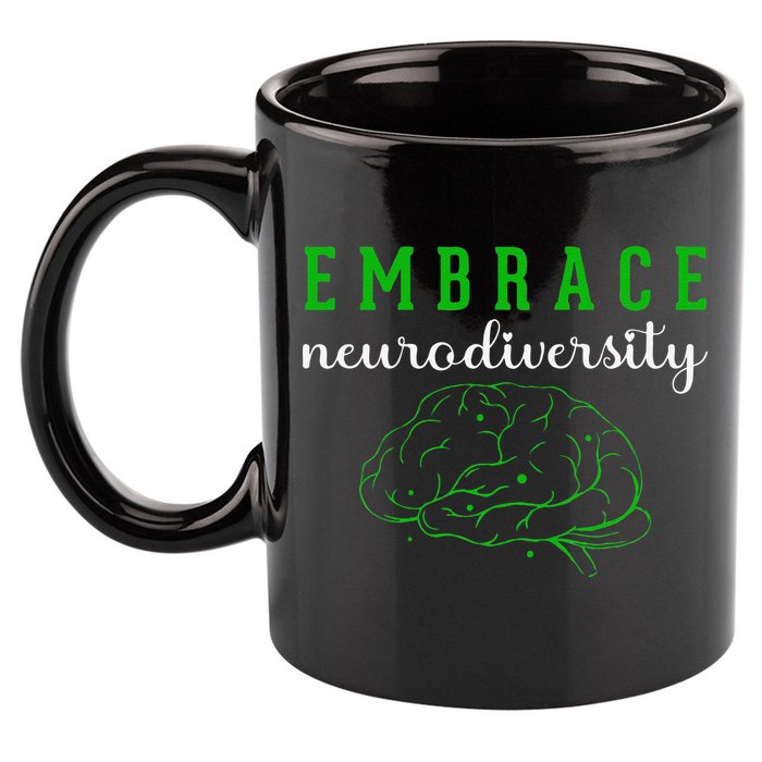 Embrace Neurodiversity ADHD Autism Awareness 11oz C Handle Ceramic Mug