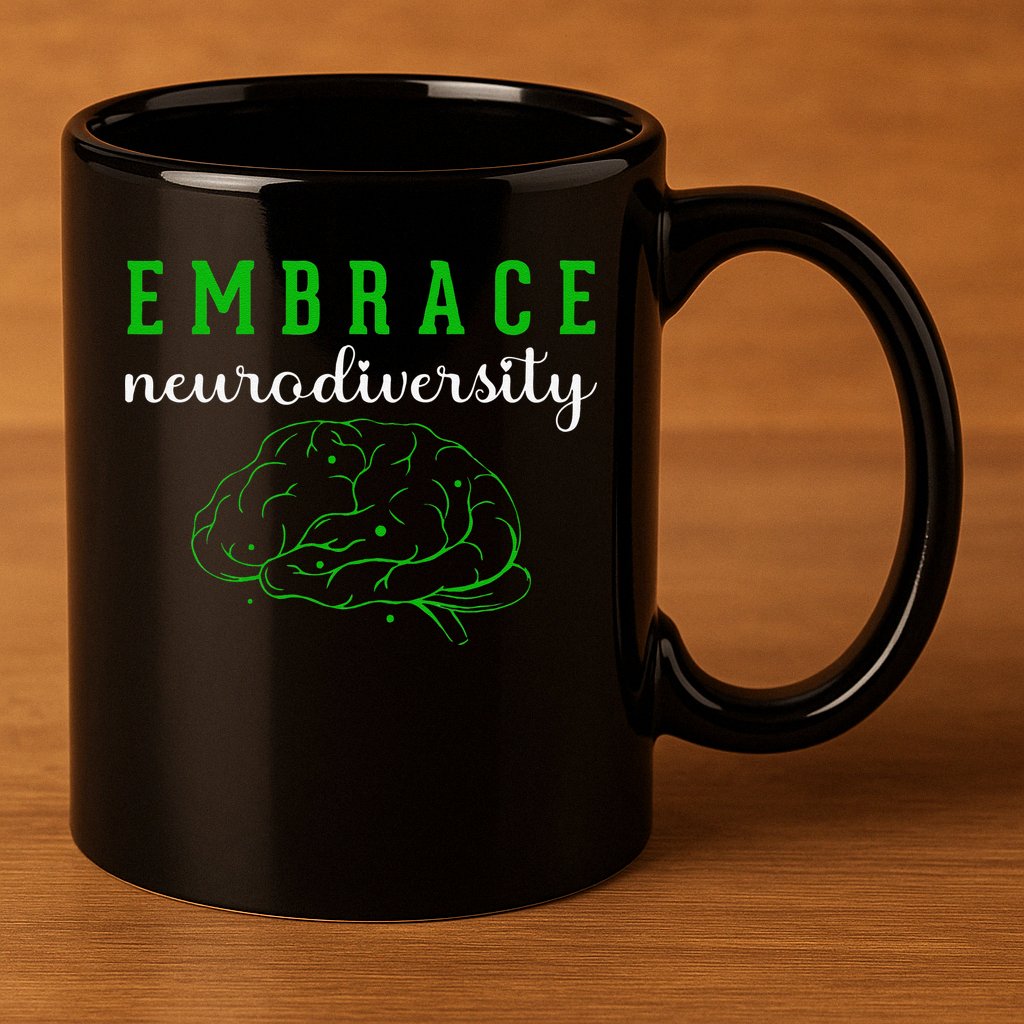 Embrace Neurodiversity ADHD Autism Awareness 11oz C Handle Ceramic Mug