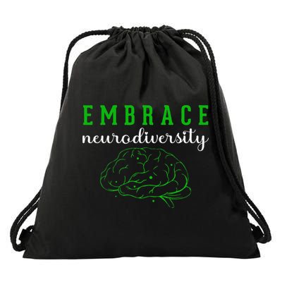 Embrace Neurodiversity ADHD Autism Awareness Drawstring Bag