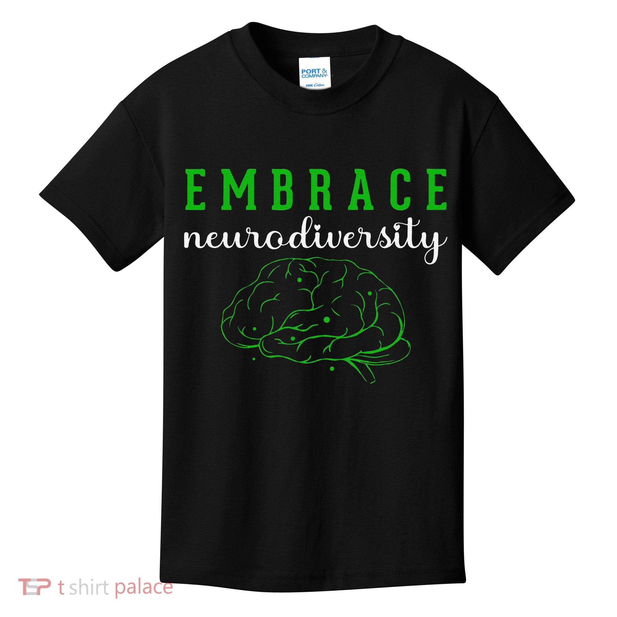 Embrace Neurodiversity ADHD Autism Awareness Kids T-Shirt