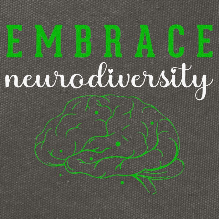 Embrace Neurodiversity ADHD Autism Awareness Cotton Canvas Backpack