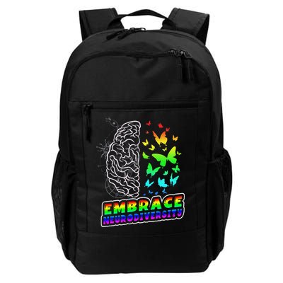Embrace Neurodiversity Autism ADHD ASD Rainbow Brain Funny Backpack