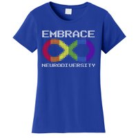 Embrace Neurodiversity Autism Adhd Asd Rainbow Brain Gift Women's T-Shirt