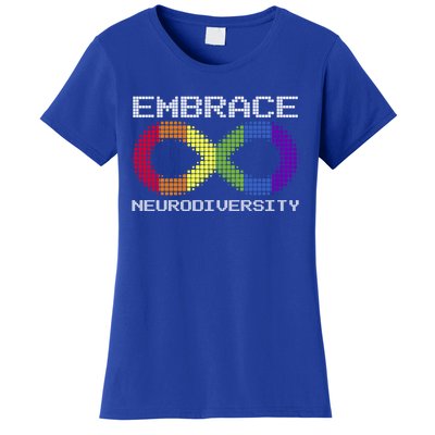 Embrace Neurodiversity Autism Adhd Asd Rainbow Brain Gift Women's T-Shirt