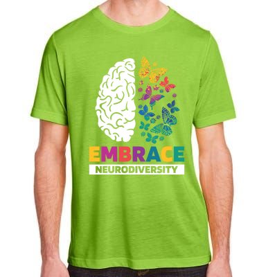 Embrace Neurodiversity Autism Adhd Asd Rainbow Brain Great Gift Adult ChromaSoft Performance T-Shirt