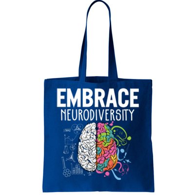 Embrace Neurodiversity Brain Gift Autism Awareness Gift Tote Bag