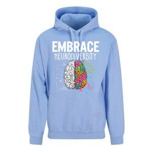 Embrace Neurodiversity Brain Gift Autism Awareness Gift Unisex Surf Hoodie