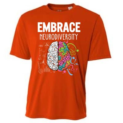 Embrace Neurodiversity Brain Gift Funny Gift Cooling Performance Crew T-Shirt