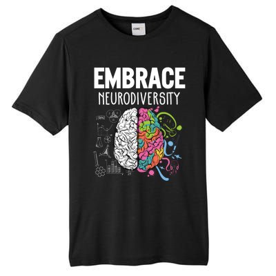 Embrace Neurodiversity Brain Gift Funny Gift Tall Fusion ChromaSoft Performance T-Shirt