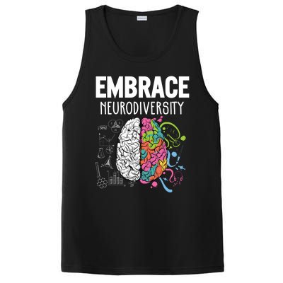 Embrace Neurodiversity Brain Gift Funny Gift PosiCharge Competitor Tank