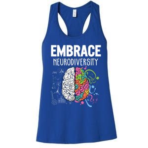 Embrace Neurodiversity Brain Gift Funny Gift Women's Racerback Tank