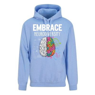 Embrace Neurodiversity Brain Gift Funny Gift Unisex Surf Hoodie