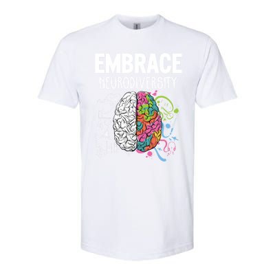 Embrace Neurodiversity Brain Gift Funny Gift Softstyle CVC T-Shirt