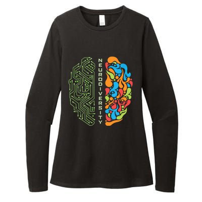 Embrace Neurodiversity Brain Womens CVC Long Sleeve Shirt