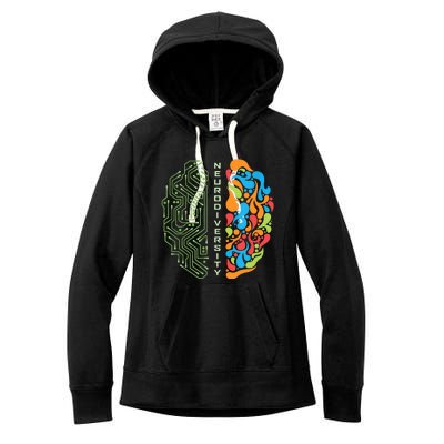 Embrace Neurodiversity Brain Women's Fleece Hoodie